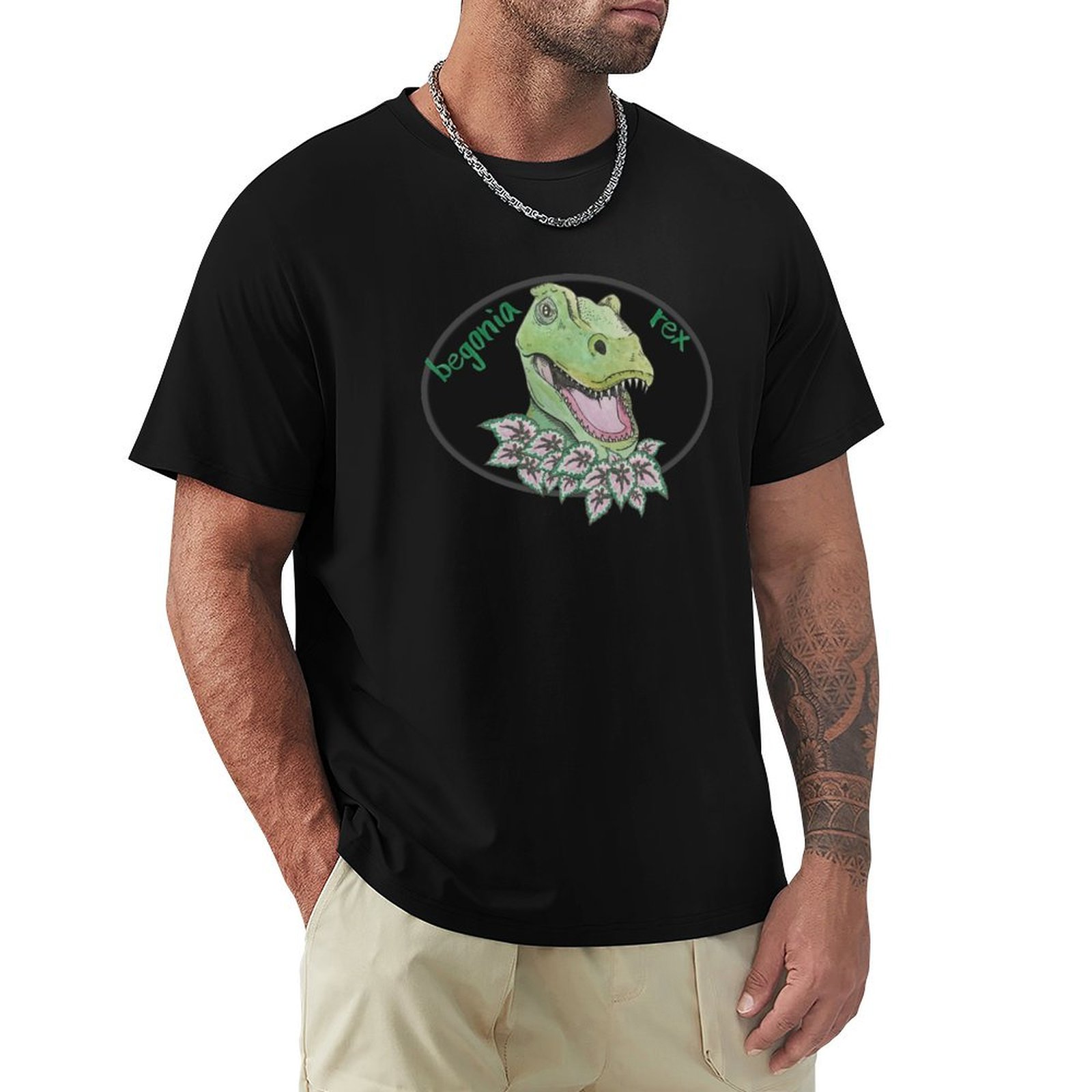 Begonia Rex - Camiseta con estampado de T-Rex y