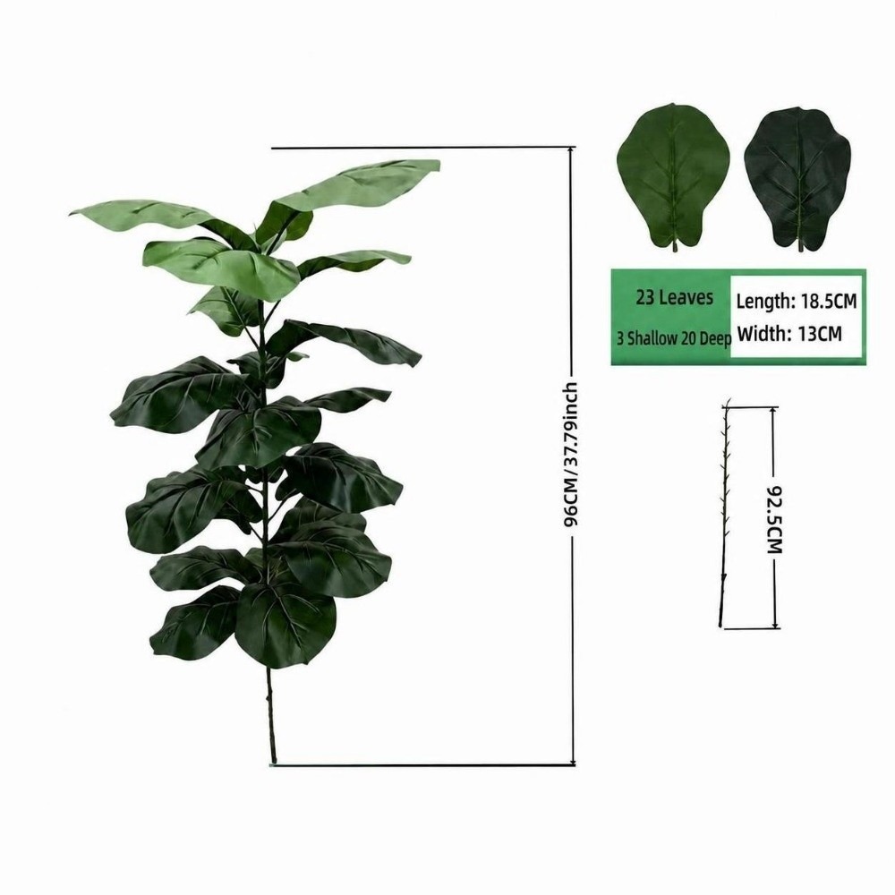 Ficus Lyrata Tree - 9/15/23 Hojas de Ficus Lyrata Artificial,