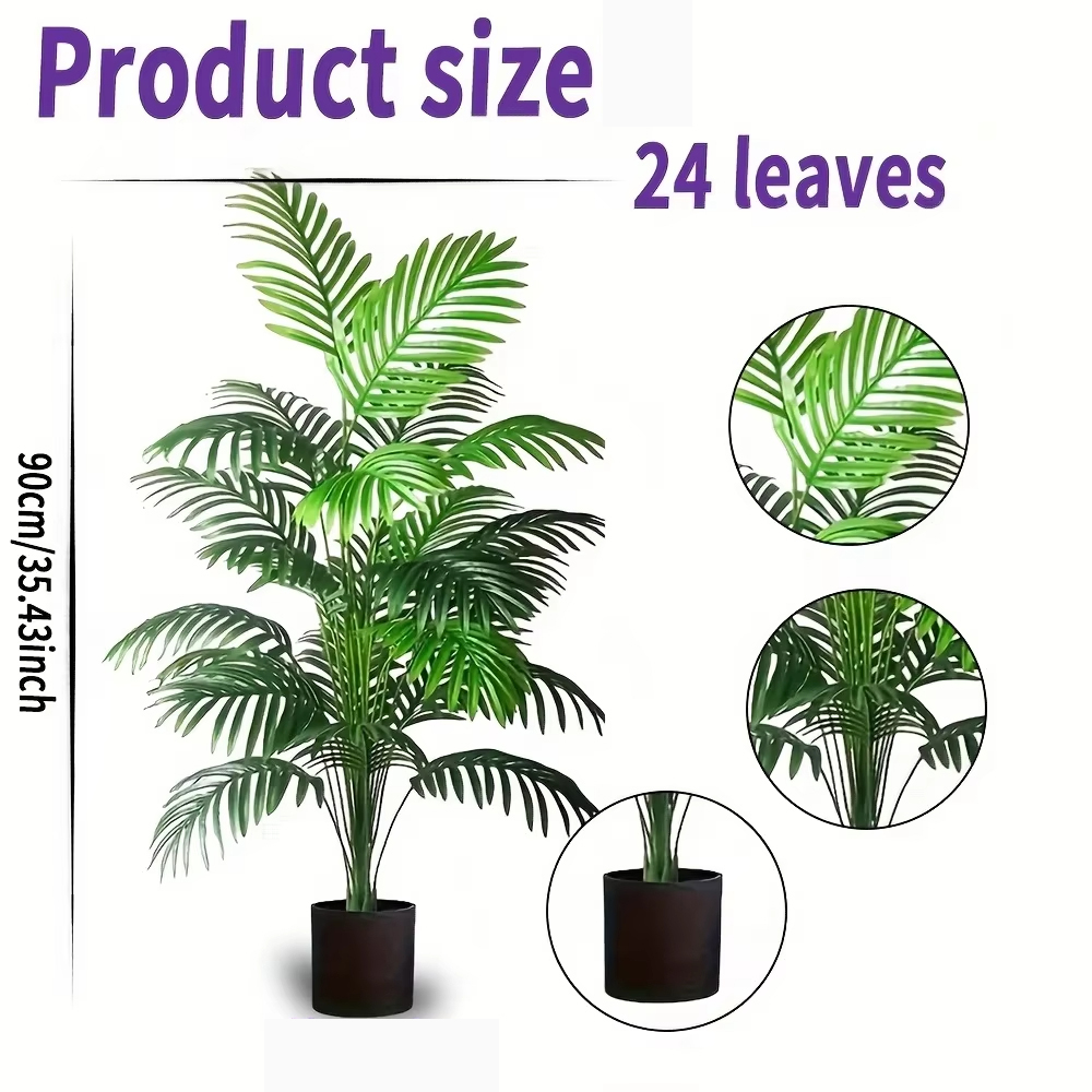 24 hojas de plantas artificial - Ficus Lyrata Tree reseña y precio