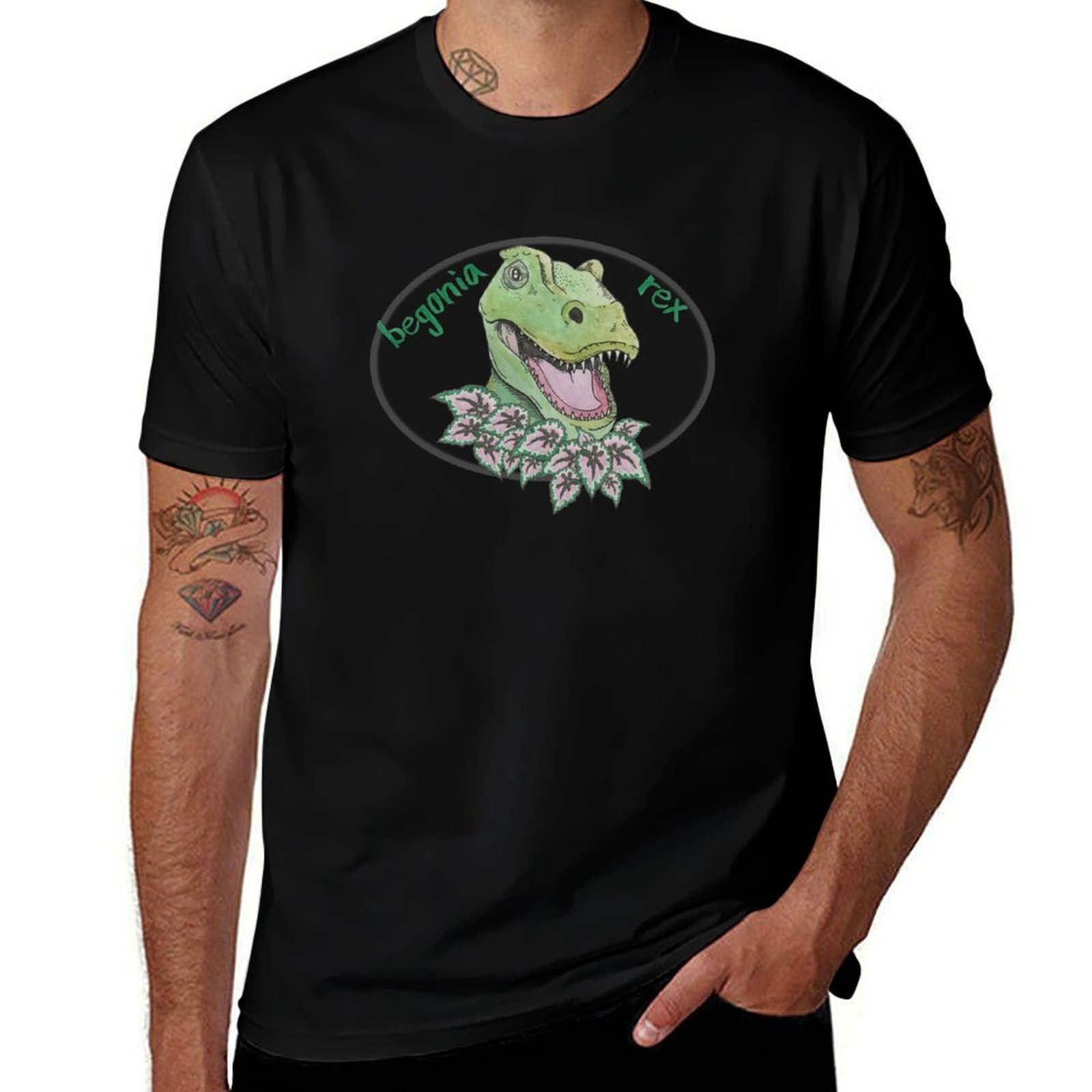 Camiseta T rex begonia, casual - Begonia Rex reseña y precio